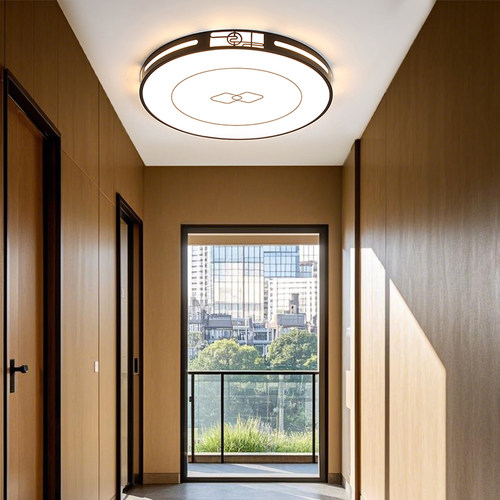 led新中式吸顶灯简约现代大门过道灯阳台入户灯走廊屋檐吸顶灯 - 图1