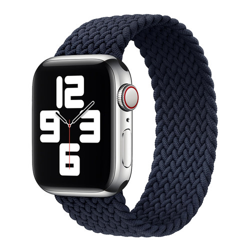 适用苹果手表表带s11单圈编织iwatch表带se3运动applewatch表带ultra3代9/8/7/6尼龙s10男46女款s8彩虹45mm44 - 图2