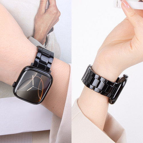 适用苹果手表表带树脂s10运动iwatch表带applewatch11表带se女款ultra3男士7创意s9代8智能s11新款46mm45透气 - 图3