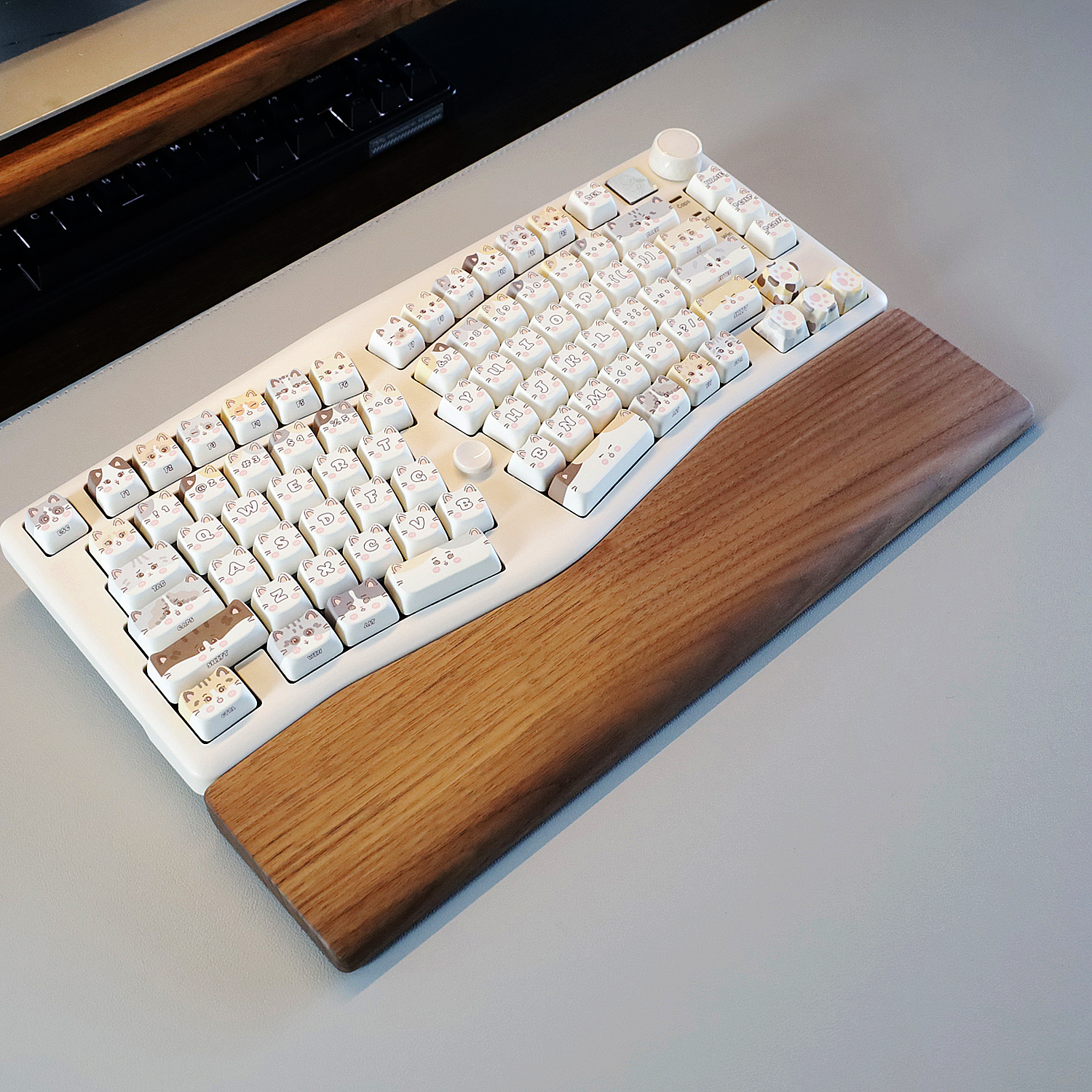 胡桃木质leobog A75键盘手托Alice hi75 Hi98键盘手托护腕垫掌托 - 图0