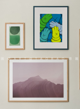 新波普风格KAWS卡通艺术ART POSTER 中古包豪斯撞色装饰画内芯心