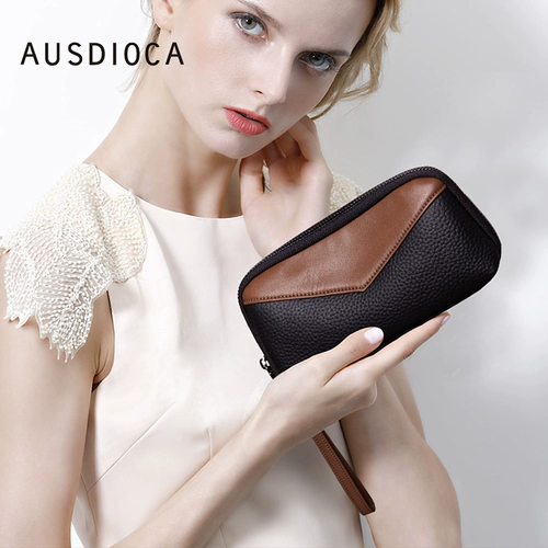 Маленькая сумка клатч для отдыха, универсальная сумка с петлей на руку, из натуральной кожи