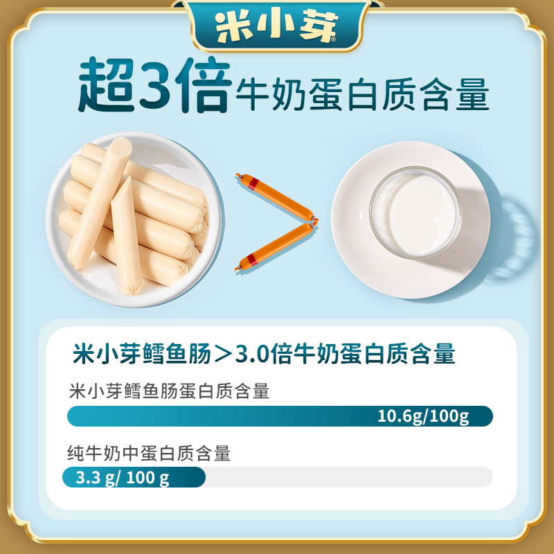 米小芽婴幼儿童辅食鳕鱼肠3盒