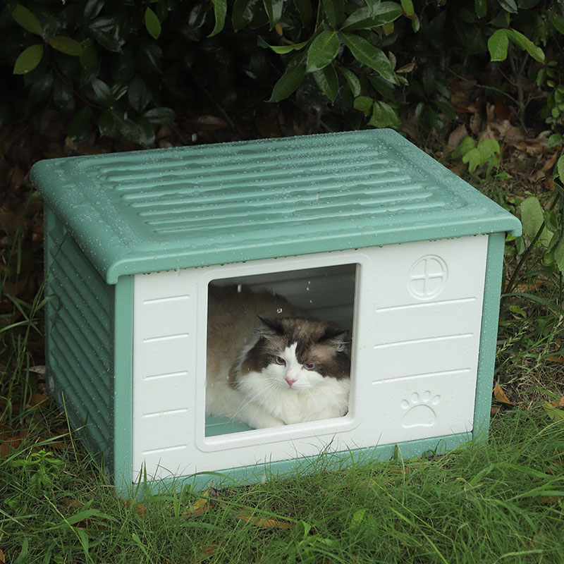 猫窝四季通用冬季保暖猫屋别墅室外防雨狗窝猫咪房子流浪猫户外窝 - 图0