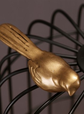 优选新中式装饰品铁r艺鸟笼摆件创意家R居装饰摄影道具