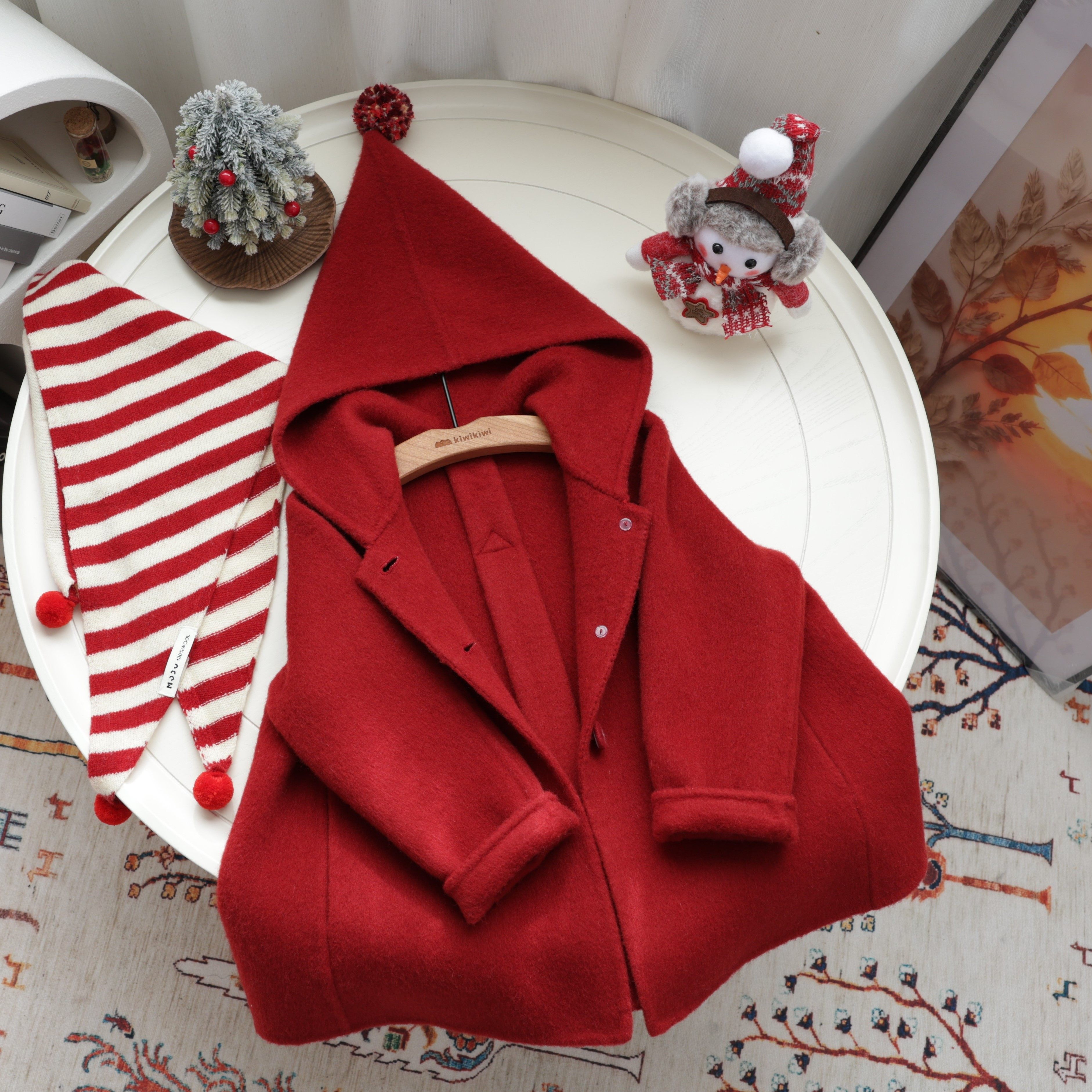 小喜自制【新年款】女童骆驼绒 羊毛双面呢儿童外套大衣可爱A字款,淘宝优惠券,粉丝福利购,淘宝优惠卷