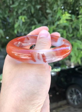 南红玛瑙手镯手串链子平安扣无事牌戒指无胶原旷九口料