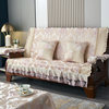 Spring and autumn chair solid wood one-piece sofa cushion with backrest