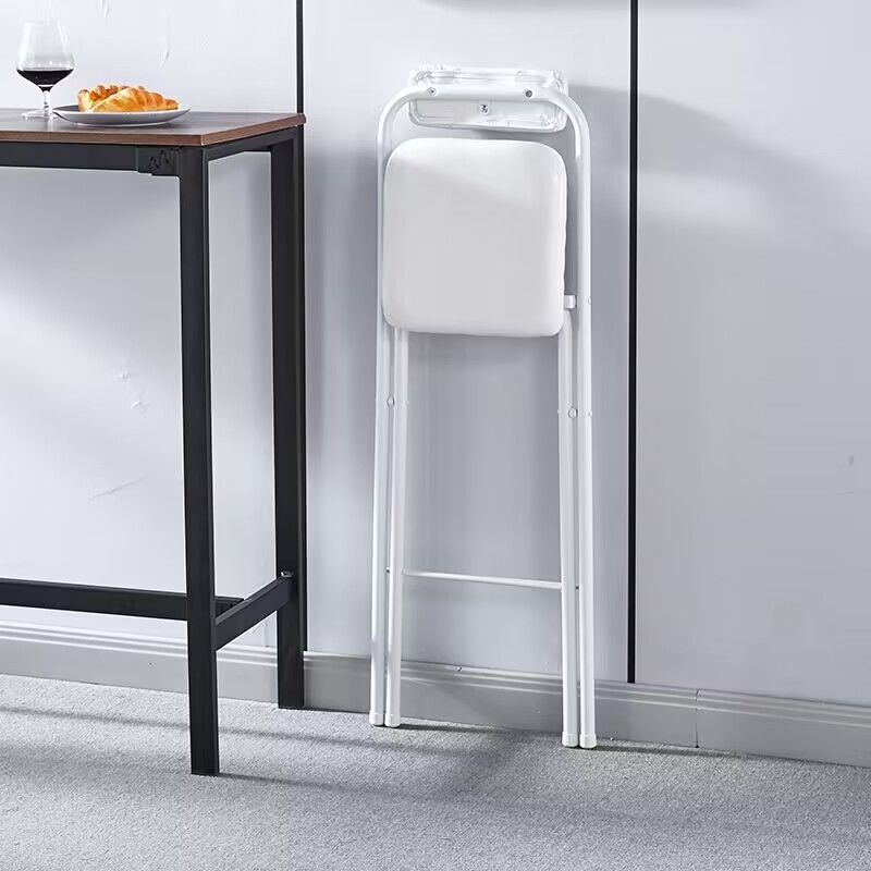 2025新便携折叠酒吧椅子前台椅高脚凳桥钓椅休闲靠背餐椅吧台椅收 - 图3