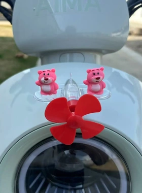 风车发光电动自行车摩托摆件