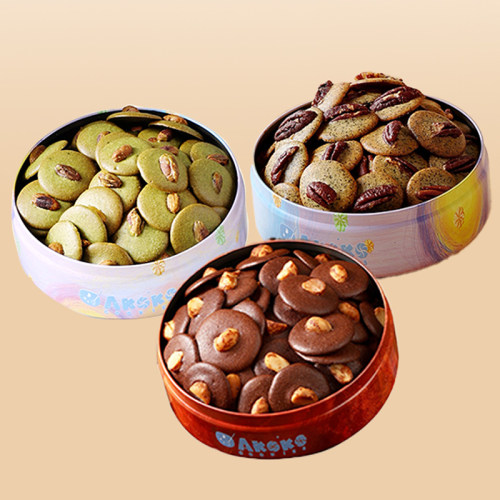 AKOKO碧根果红茶脆夏威夷果可可脆黄油薄脆坚果小饼干零食120g*3 - 图2
