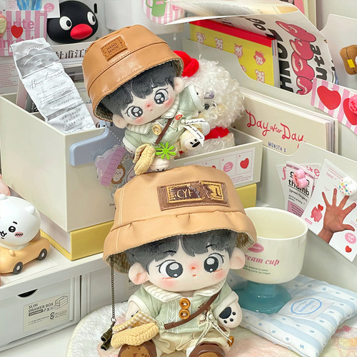 原创20cm棉花娃娃娃衣服无属性10cm植物学家套装鸠车小竹马 - 图1