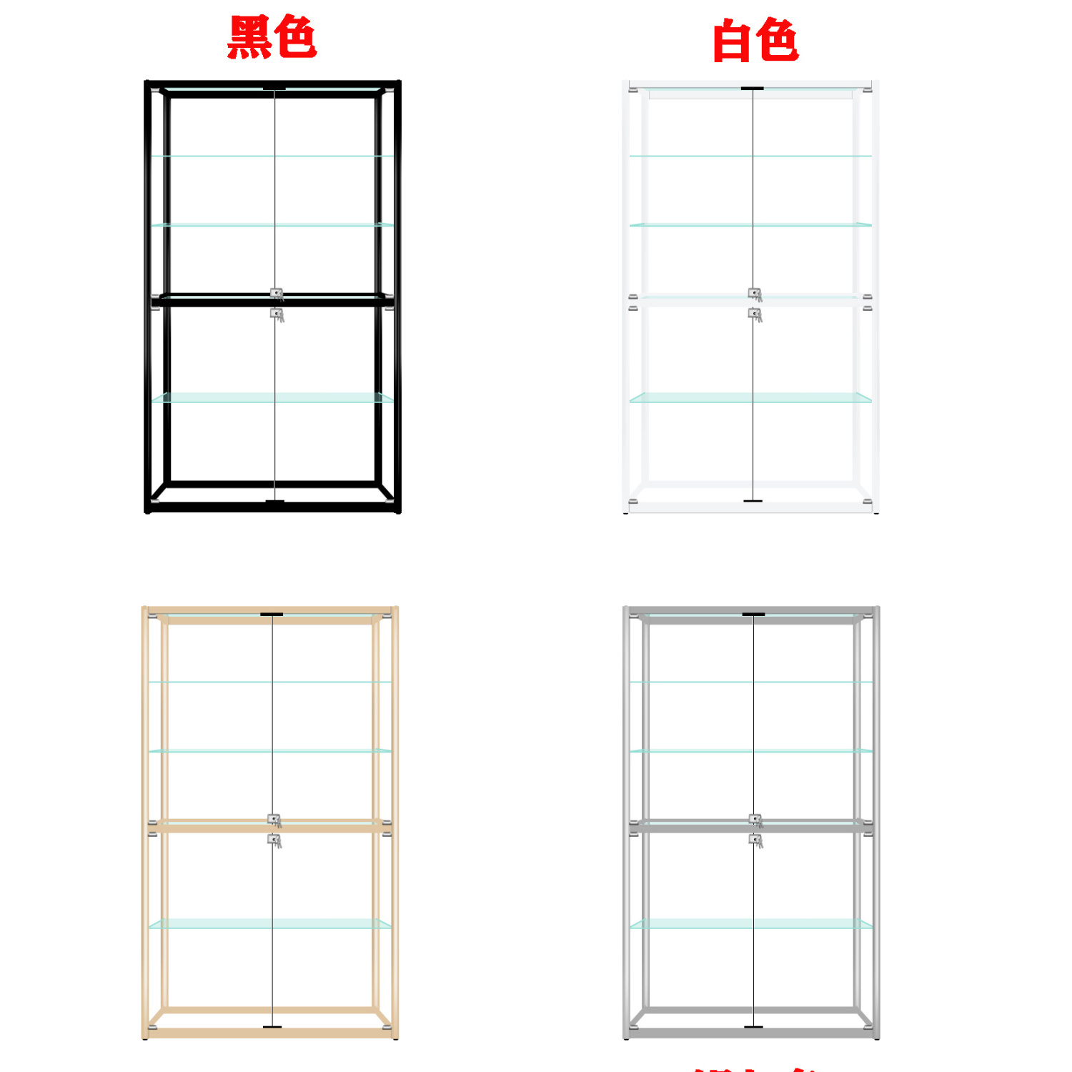 新家用手办展示柜玻璃柜透明礼品化妆品奖品模型展示柜小乐高陈列 - 图2