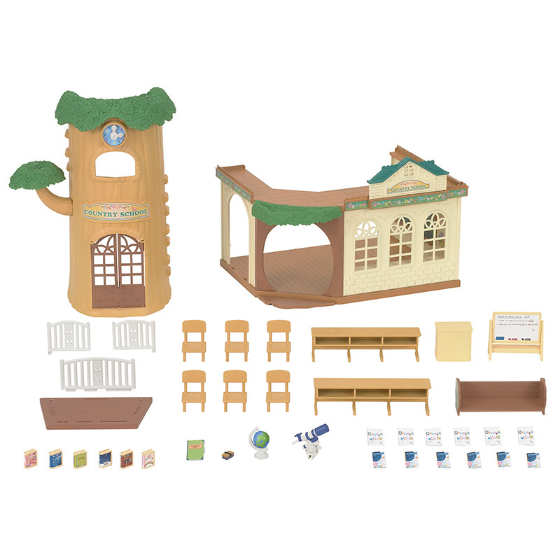 森贝儿家族快乐树小学女孩儿童玩具 森贝儿家族过家家玩具