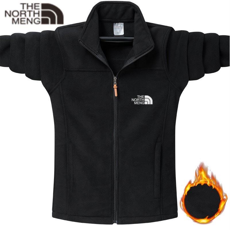 欧洲站~质感之选!摇粒绒抓绒外套女男秋冬加绒爸爸装冲锋衣内胆 - 图1