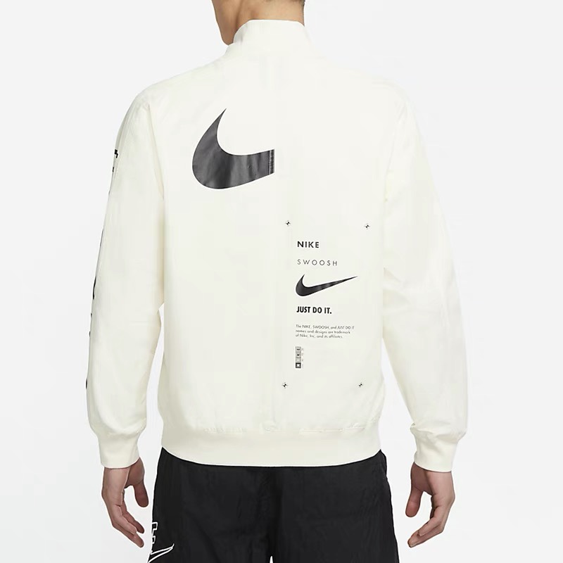 Nike耐克男子新款秋季拼接防风运动服SWOOSH休闲外套DJ5368-110 - 图1