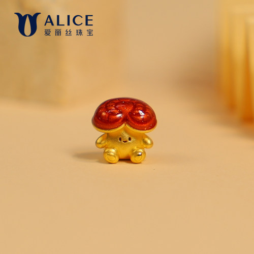 ALICE/爱丽丝黄金手链999足金DIY编织手串养生中药本草送生日礼物 - 图3