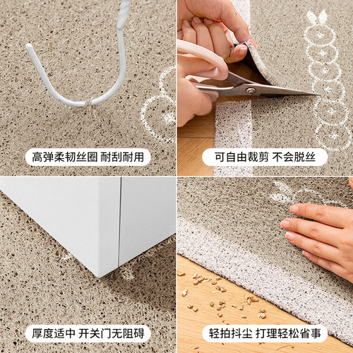 入户门地垫门口进门丝圈耐脏防滑垫子家用免洗玄关脚垫可裁剪地毯 - 图1