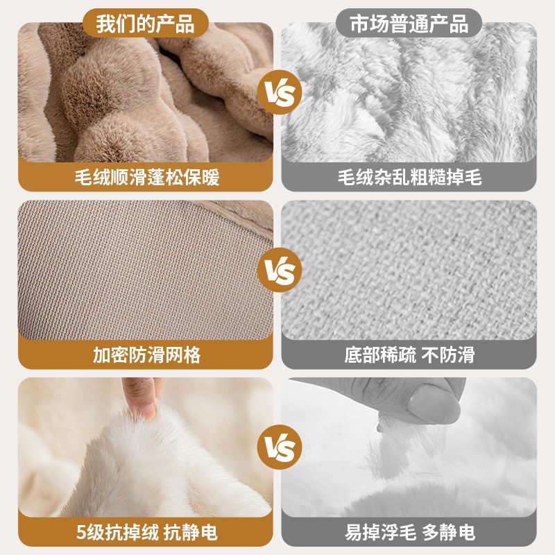 2024新款毛绒沙发巾秋冬防尘网红沙发套罩单人沙发坐垫毯子防猫抓,淘宝优惠券,粉丝福利购,淘宝优惠卷