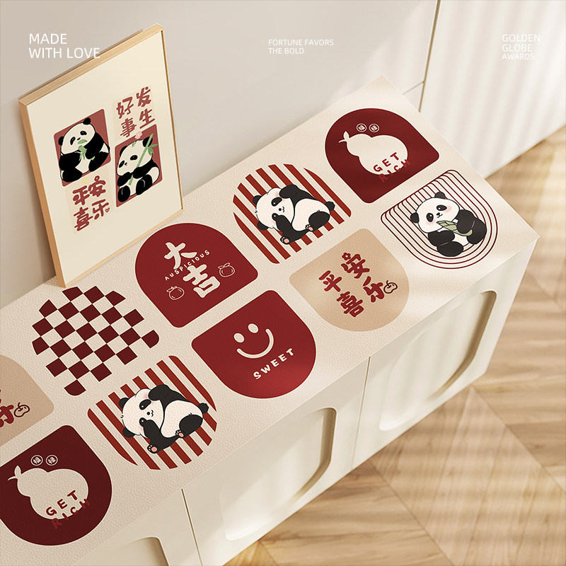 新年红色高级感餐边柜垫桌垫玄关结婚装饰鞋柜台面保护垫电视柜垫,淘宝优惠券,粉丝福利购,淘宝优惠卷