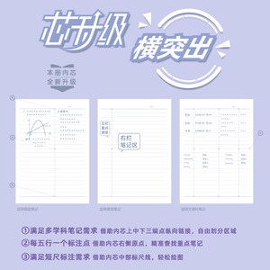 得力文具笔记本子16K大容量胶套本儿童小学生记事本日记本专用32K笔记简约ins风大学生考研记笔记作业本横线