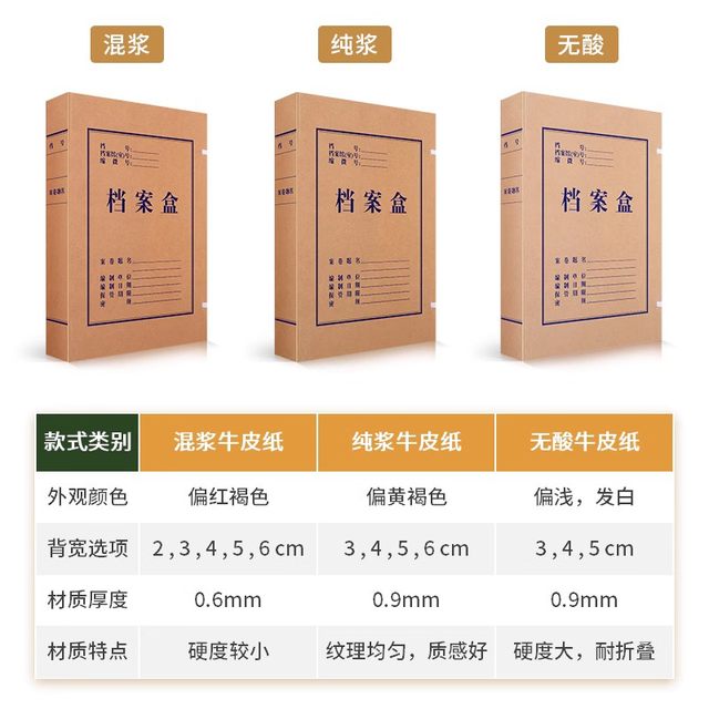 Deli Kraft Paper Archive Box can be customized