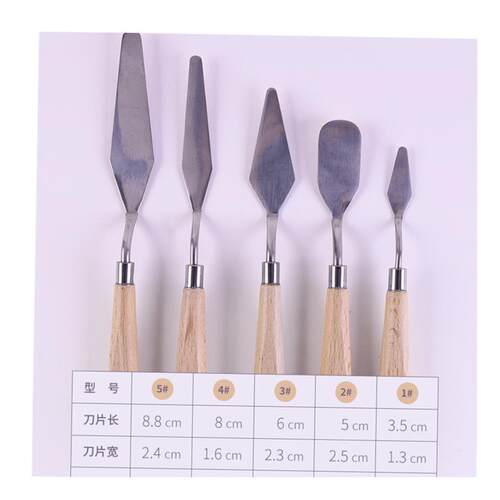 丙烯调色palette knife oilpastel 油画刮刀蒙马特 metal spatule - 图3