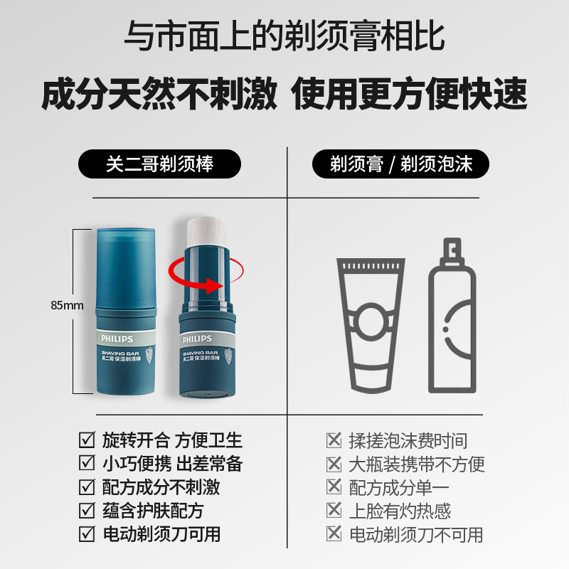 关二哥飞利浦联名男士电动剃须棒 kwanyeegor剃须刀