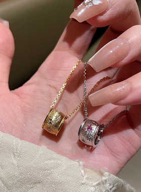 轻奢六芒星极简风新款高级感颈链