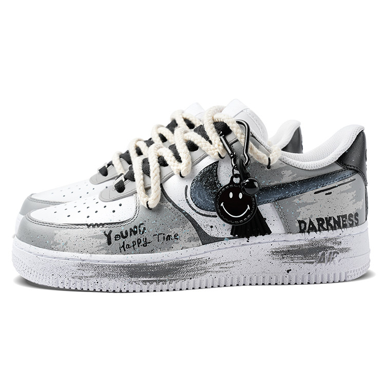 耐克Nike Air Force 1 AF1空军一号黑白拼搭休闲板鞋男女鞋定制鞋,淘宝优惠券,粉丝福利购,淘宝优惠卷