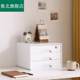 Solid wood desktop file storage box drawer multi-layer storage cabinet office 4 paper multi-function locking box