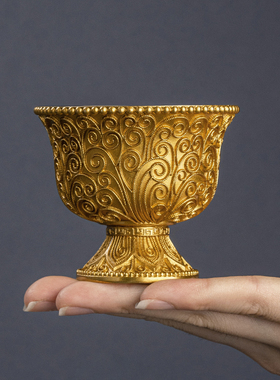 热销纯铜供水杯供佛水杯观音佛杯家用佛前铜水杯净水敬神铜碗家用