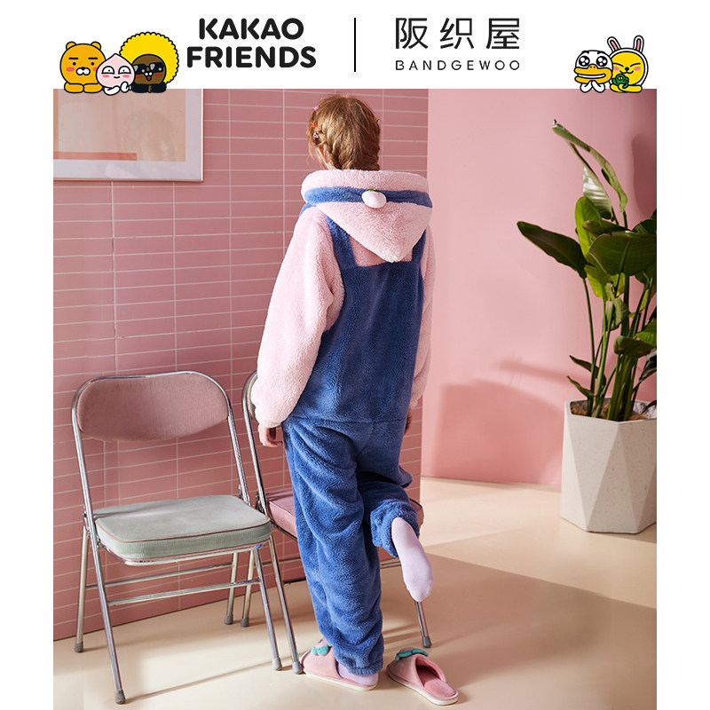 阪织屋kakaofriends联名连体冬睡衣 阪织屋outlets店睡衣/家居服套装