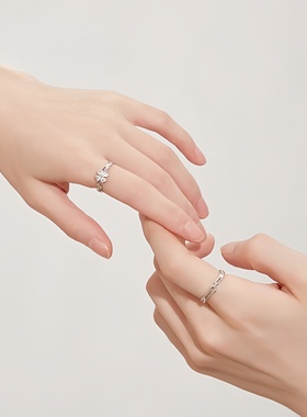 礼物女生纯银999戒指实用高级感