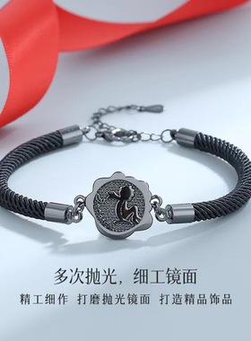 原创设计情侣手链纯银材质异地恋