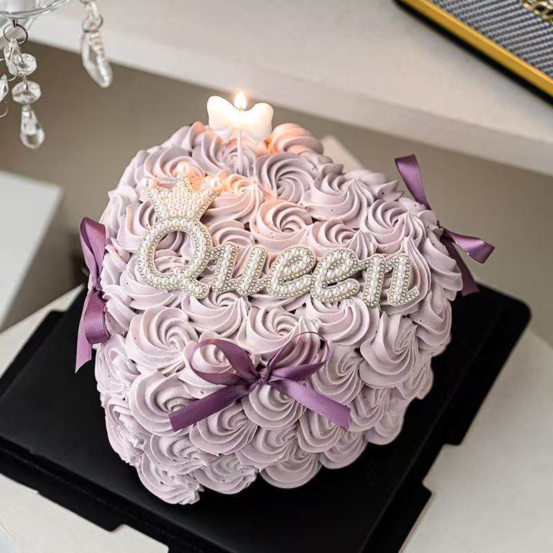 3.8女神节唯美蛋糕装饰Queen插牌蝴蝶结蜡烛三八女王节烘焙插件,淘宝优惠券,粉丝福利购,淘宝优惠卷