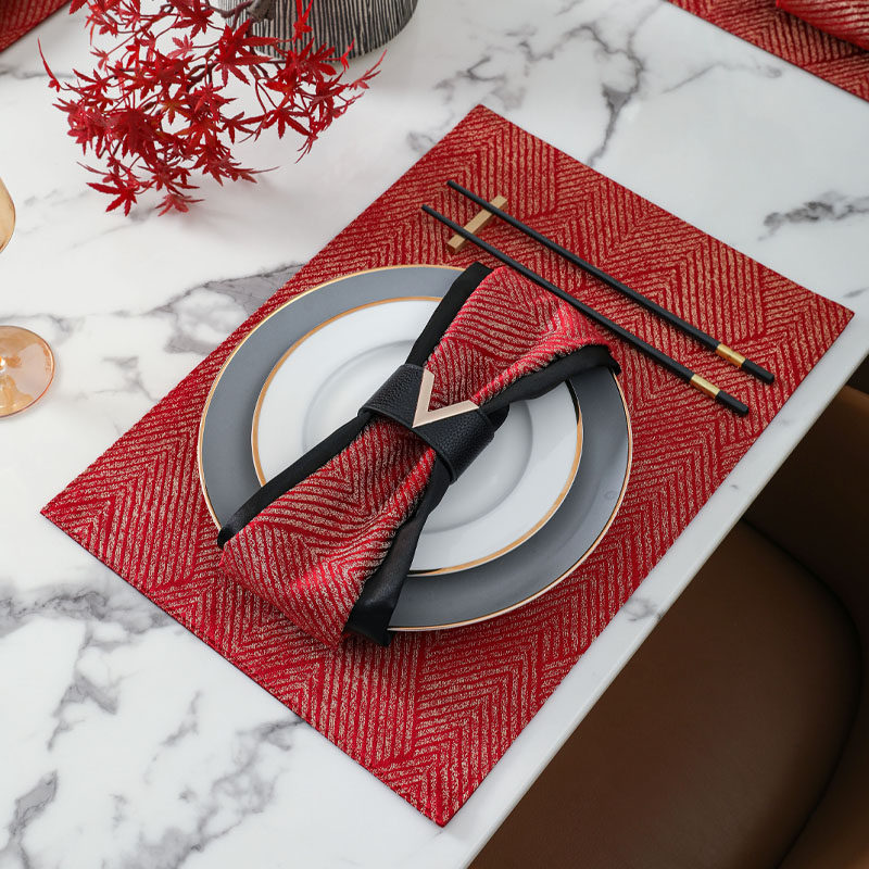 和庭布艺高档西餐垫现代简约风轻奢高级氛围感防水隔热防烫餐盘垫,淘宝优惠券,粉丝福利购,淘宝优惠卷