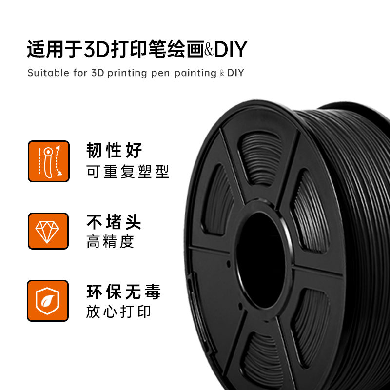 三绿SUNLU 低温PCL线材3D打印笔耗材1.75mm柔韧环保1KG儿童立体三 - 图1