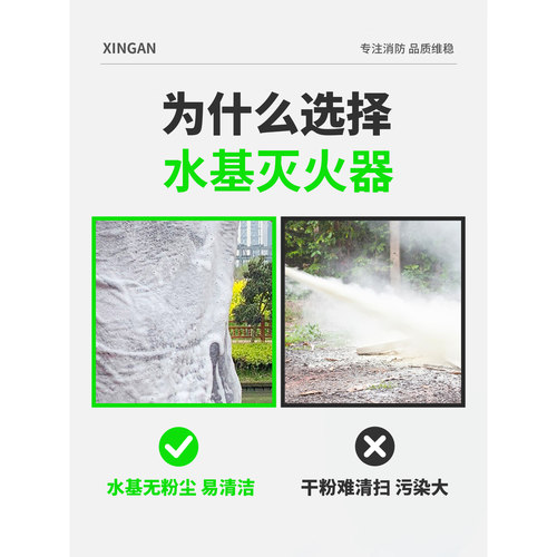 水基灭火器家用手提式3L6升2026新款新国标车载商铺用3c认证正品 - 图0