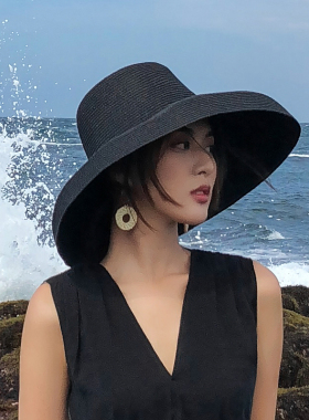 韩版复古赫本帽子网红防晒遮阳帽