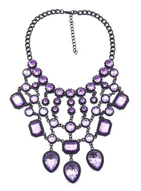 Popular Accessories Luxury Black Multi Layer Crystal Gem