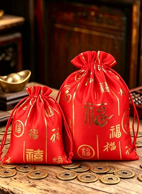 烫金红色福袋大号礼品收纳袋