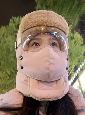 雷锋帽女款冬季通勤骑行加