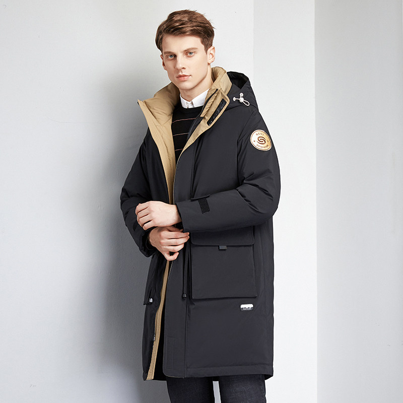 雅鹿反季男士男款长款2021年羽绒服 雅鹿outlets店羽绒服