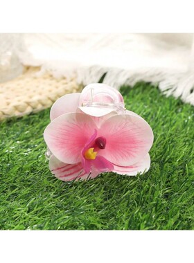 1pc Double-Sided Butterfly Orchid Hair Claw Clip, Suitable F