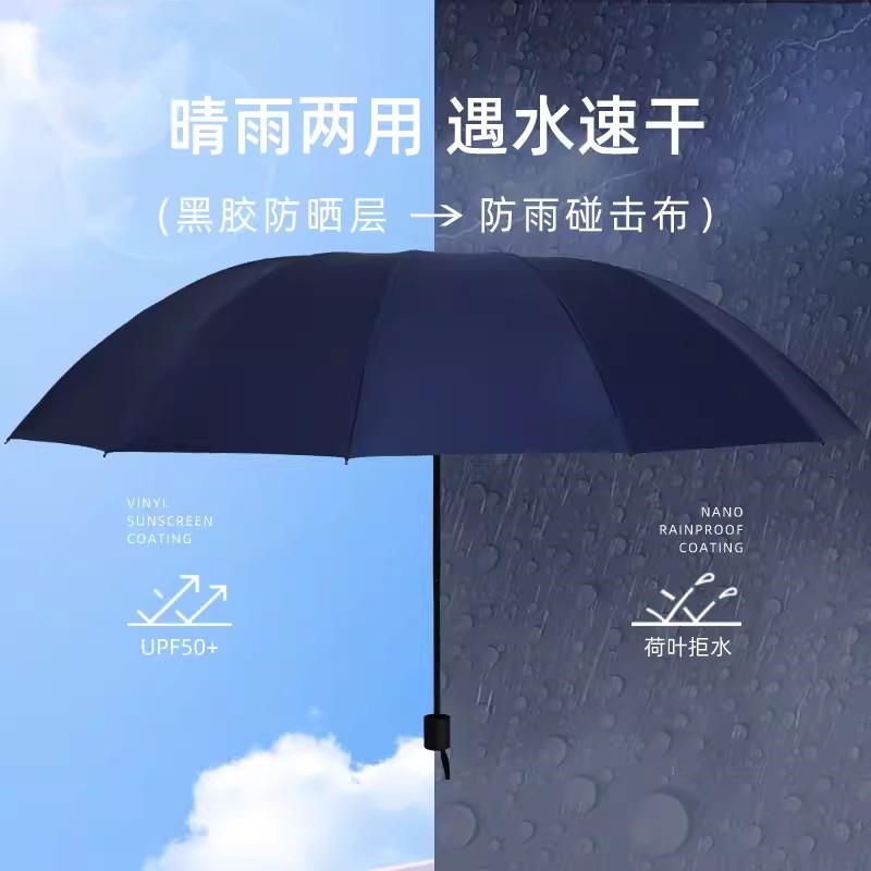 雨伞大号超大男女双人手动晴雨两用加大加固学生折叠加厚遮阳暴雨