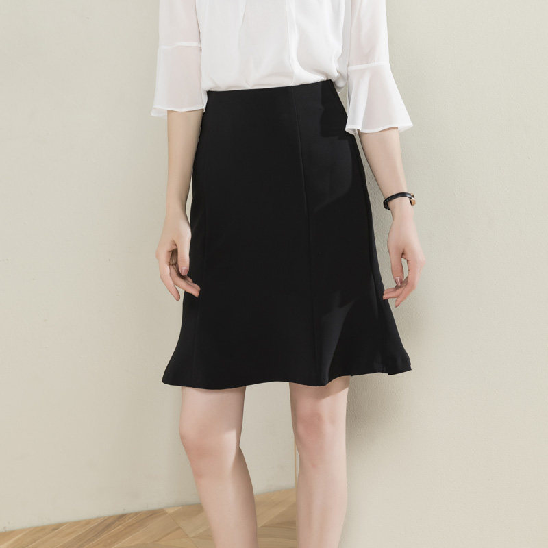 职业通勤中长款高腰a字裙半身裙 ggqq半身裙