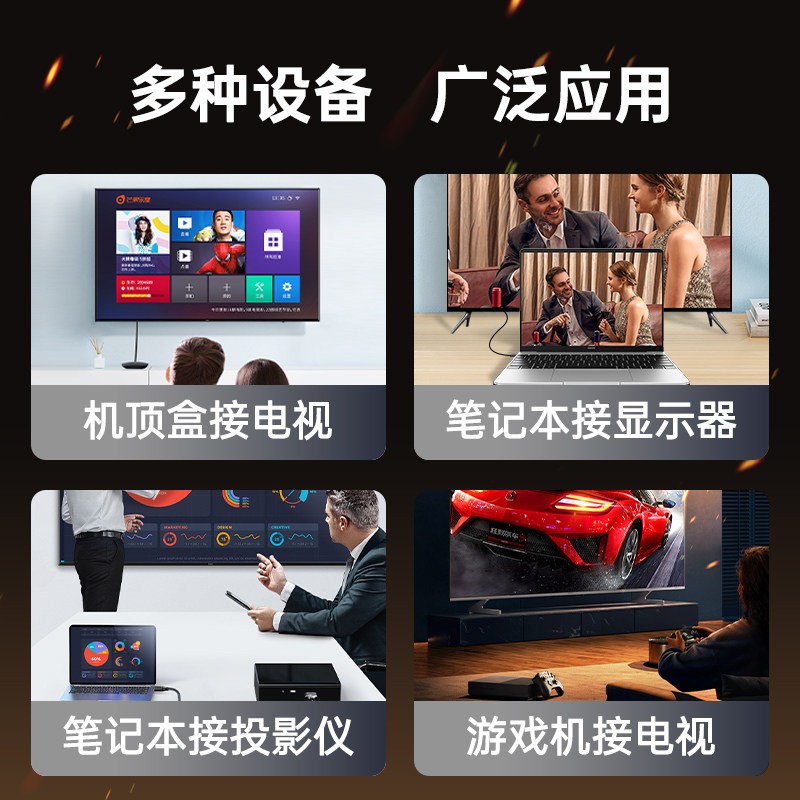 毕亚兹hdmi线2.0高清线4k连接电脑电视显示器240hz投影仪数据加长