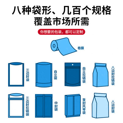 食品包装袋定制复合真空自立自封塑料袋狗粮八边封订做膜印刷logo - 图0