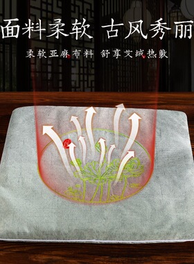 新款电加热艾绒坐垫家用冬季办公加厚艾草保暖垫子艾灸坐垫